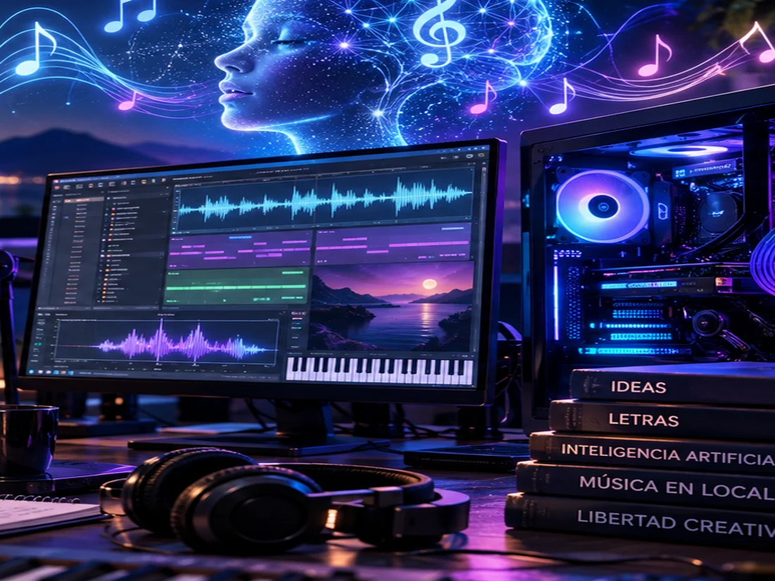 Estudio de música con inteligencia artificial ejecutada en un PC local