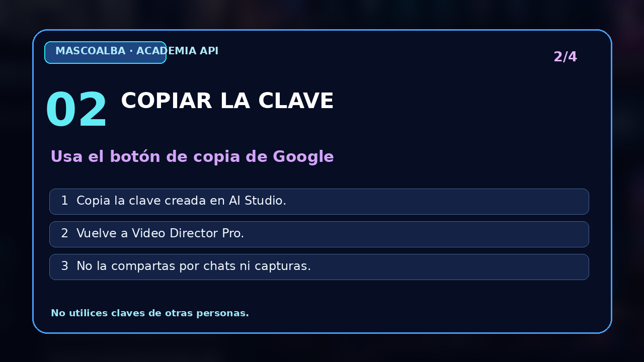 Copiar tu clave de manera segura
